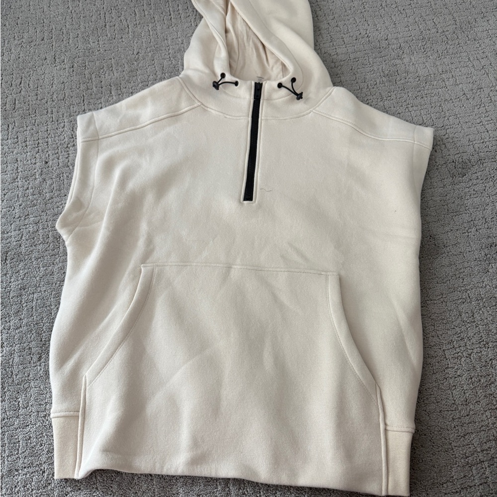 Mono B Cream Hoodie with Black Accents